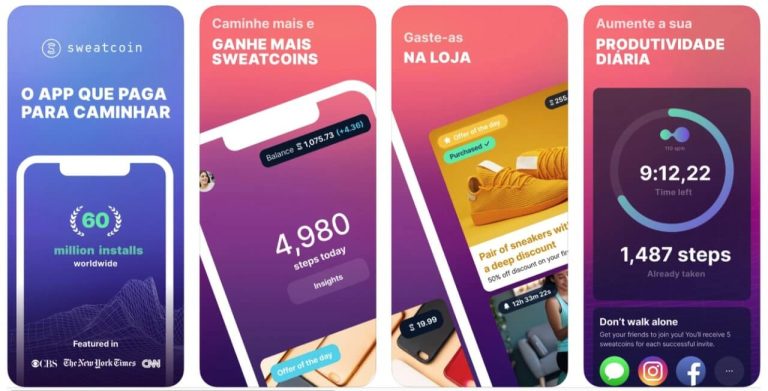 sweatcoin app que paga para andar